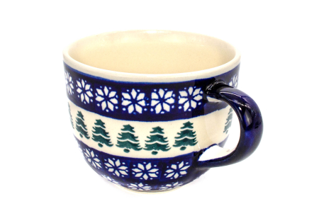 Cana pentru cafea Christmas Tree, ceramica smaltuita, pictata manual, 350 ml [4]
