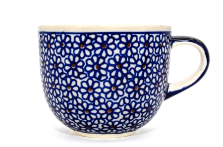 Cana pentru cafea Petals, ceramica smaltuita, pictata manual, 350 ml [0]