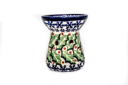 Colectiile Seasons - Difuzor aromoterapie cu uleiuri esentiale, Mistletoe, ceramica smaltuita, pictata manual, 10,4 x 8,9 cm