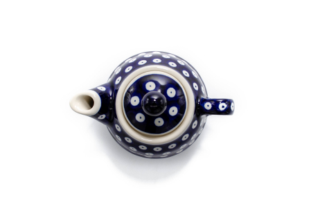 Ceainic Blue Eyes, ceramica smaltuita, pictat manual, 210 ml [3]