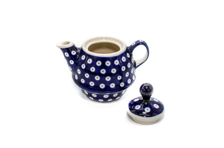 Ceainic Blue Eyes, ceramica smaltuita, pictat manual, 210 ml [1]