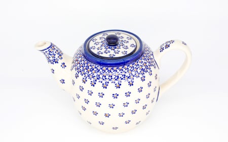 Ceainic Blue Field, ceramica smaltuita, pictat manual, 1,5 L [2]