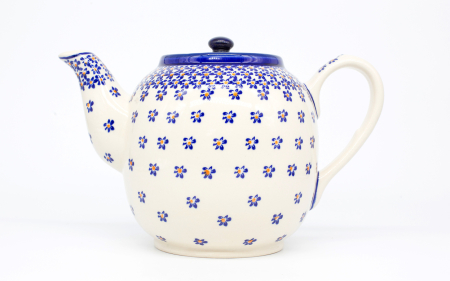 Ceainic Blue Field, ceramica smaltuita, pictat manual, 1,5 L [0]