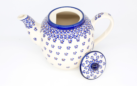 Ceainic Blue Field, ceramica smaltuita, pictat manual, 1,5 L [4]