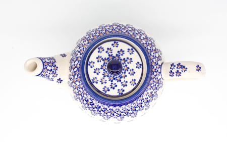 Ceainic Blue Field, ceramica smaltuita, pictat manual, 1,5 L [5]