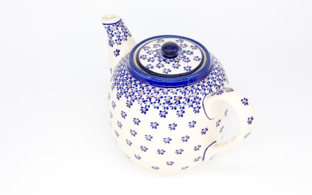 Ceainic Blue Field, ceramica smaltuita, pictat manual, 1,5 L [1]