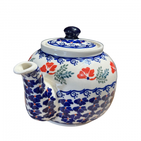 Ceainic cu capac , din ceramica smaltuita, pictat manual, 1,0 L [3]