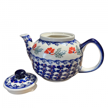 Ceainic cu capac , din ceramica smaltuita, pictat manual, 1,0 L [2]