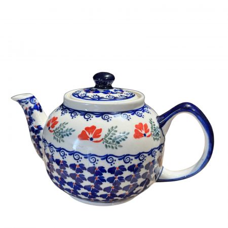 Ceainic cu capac , din ceramica smaltuita, pictat manual, 1,0 L [4]