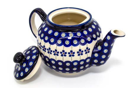 Ceainic cu capac Floral Peacock, din ceramica smaltuita, pictat manual, 1,0 L [3]