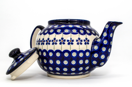 Ceainic cu capac Floral Peacock, din ceramica smaltuita, pictat manual, 1,0 L [2]