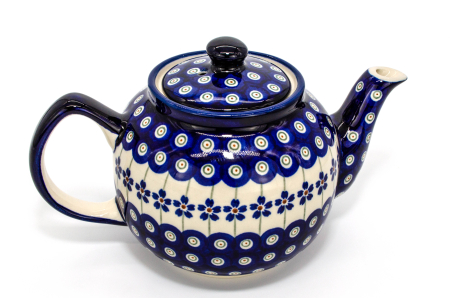 Ceainic cu capac Floral Peacock, din ceramica smaltuita, pictat manual, 1,0 L [5]