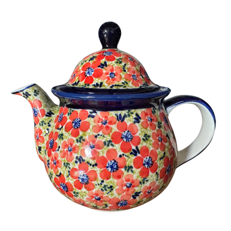 Ceainice - Ceainic Fire Poppies, ceramica smaltuita, pictat manual, 1,7 L