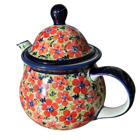 Ceainic Fire Poppies, ceramica smaltuita, pictat manual, 1,7 L [3]