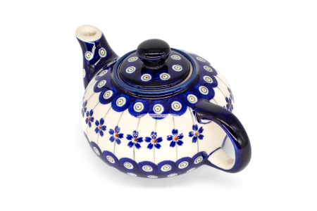 Ceainic Floral Peacock, ceramica smaltuita, pictat manual, 420 ml [1]