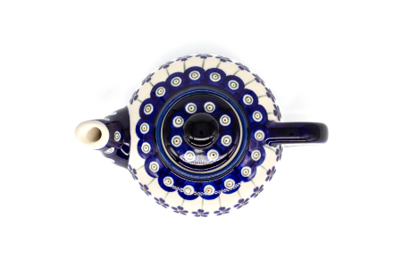 Ceainic Floral Peacock, ceramica smaltuita, pictat manual, 420 ml [2]