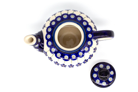 Ceainic Floral Peacock, ceramica smaltuita, pictat manual, 420 ml [10]