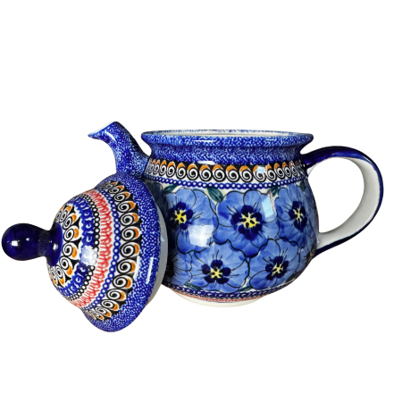 Ceainic Hibiscus Drops, ceramica smaltuita, pictat manual, 1,7 L [4]