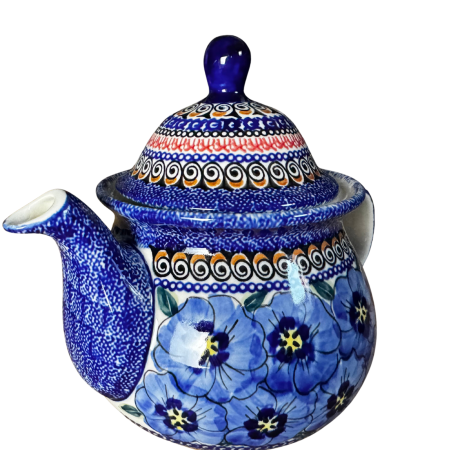 Ceainic Hibiscus Drops, ceramica smaltuita, pictat manual, 1,7 L [5]