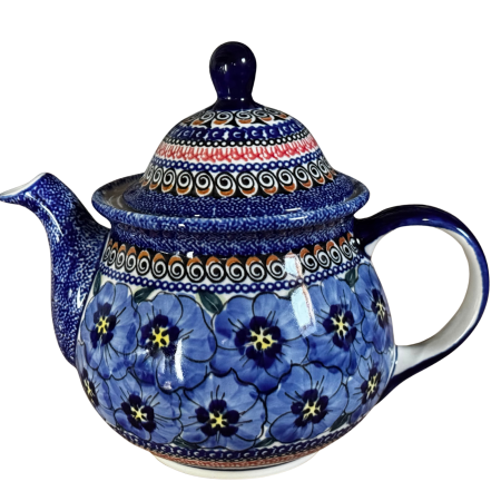 Ceainic Hibiscus Drops, ceramica smaltuita, pictat manual, 1,7 L