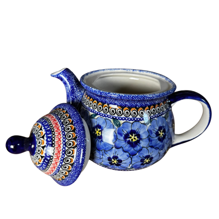 Ceainic Hibiscus Drops, ceramica smaltuita, pictat manual, 1,7 L [7]