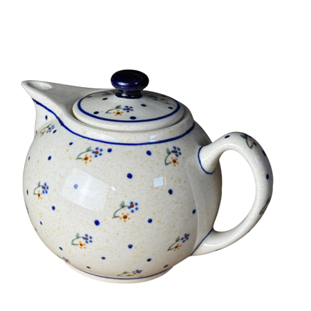 Ceainic Little Flowers, ceramica smaltuita, pictat manual, 1 L [3]