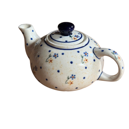 Ceainic Little Flowers, ceramica smaltuita, pictat manual, 420 ml [1]