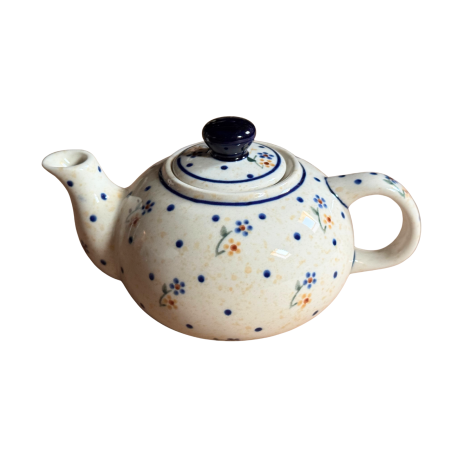 Ceainice - Ceainic Little Flowers, ceramica smaltuita, pictat manual, 420 ml