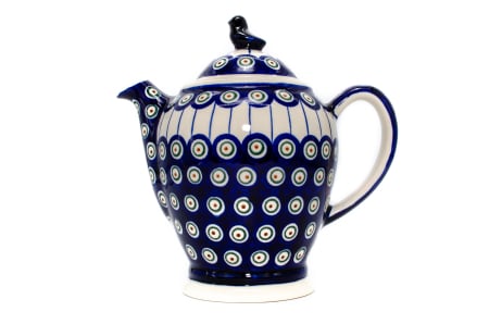 Ceainice - Ceainic Peacock Eyes, ceramica smaltuita, pictat manual, 1,2 L