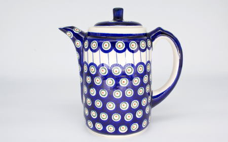 Ceainic Peacock Eyes, ceramica smaltuita, pictat manual, 1,25 L [0]