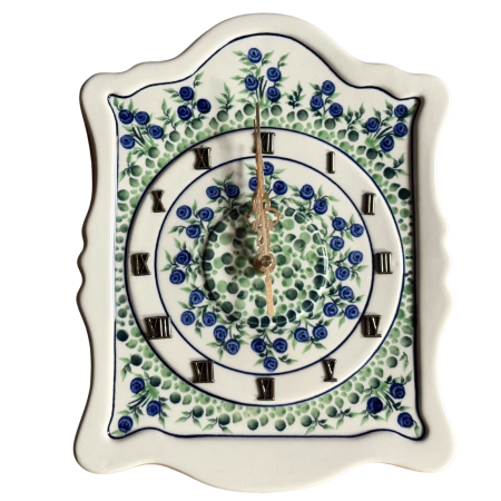 Ceas de perete Berries, ceramica smaltuita, pictat manual, 22,3 x 29,7 cm [4]