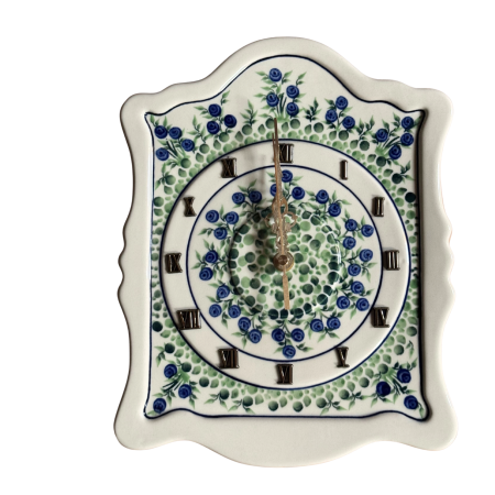 Ceas de perete Berries, ceramica smaltuita, pictat manual, 22,3 x 29,7 cm [1]