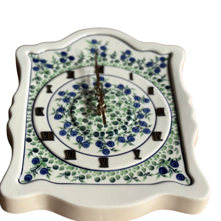 Ceas de perete Berries, ceramica smaltuita, pictat manual, 22,3 x 29,7 cm [3]