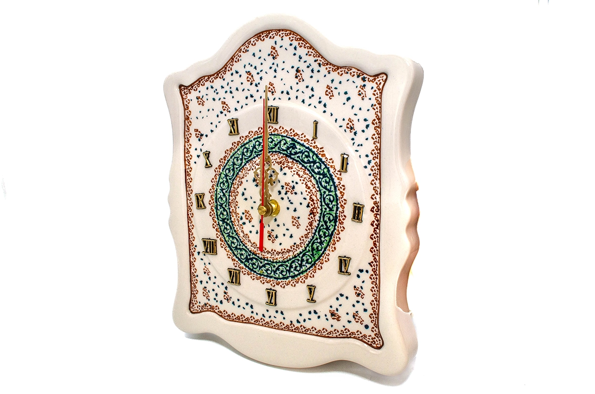 Ceas de perete Garden in the Wind, ceramica smaltuita, pictat manual, 22,3 x 29,7 cm [3]