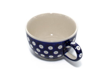 Ceasca pentru cafea Blue Eyes, ceramica smaltuita, pictata manual, 210 ml [2]