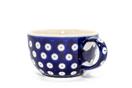Ceasca pentru cafea Blue Eyes, ceramica smaltuita, pictata manual, 210 ml [3]