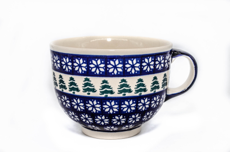 Ceasca pentru cafea Christmas Tree, ceramica smaltuita, pictata manual, 500 ml [0]