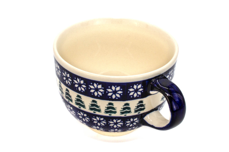 Ceasca XXL pentru cafea, ceai, cereale cu lapte Christmas Tree, ceramica smaltuita, pictata manual, 500 ml [3]