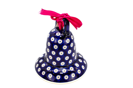 Clopotel din ceramica Blue Eyes, ceramica smaltuita, pictata manual, 11,4 cm [2]