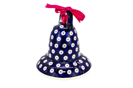Clopotel din ceramica Blue Eyes, ceramica smaltuita, pictata manual, 11,4 cm [3]