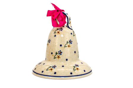 Clopotel din ceramica Little Flowers, ceramica smaltuita, pictata manual, 11,4 cm [0]