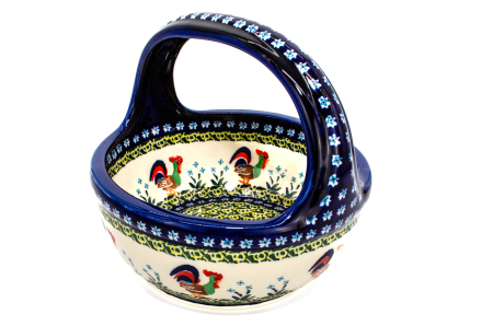 Cosulet decorativ Vintage Rooster, ceramica smaltuita, pictat manual [4]