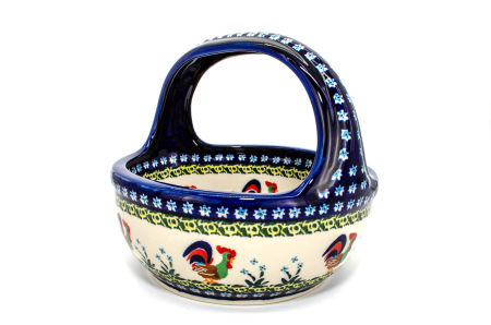 Cosulet decorativ Vintage Rooster, ceramica smaltuita, pictat manual [1]