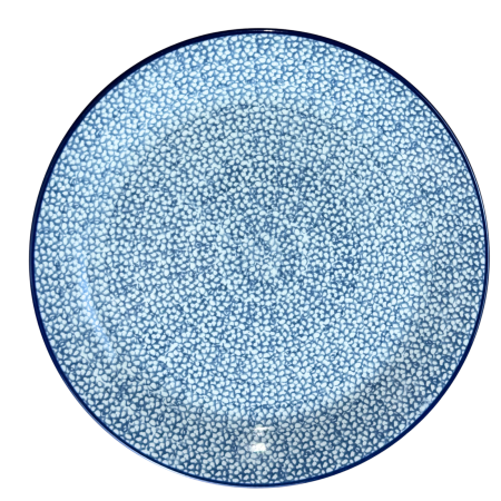 Colectia Blue Sea - Farfurie suport Blue Sea, ceramica smaltuita, pictata manual, diametru 30,5 cm