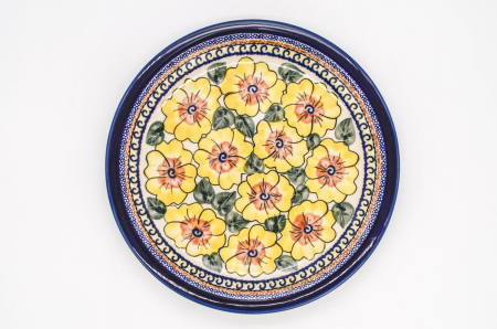 Farfurie Daisy Drops, rotunda intinsa, ceramica smaltuita, pictata manual 27,2 cm [0]