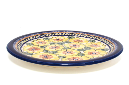 Farfurie Daisy Drops, rotunda intinsa, ceramica smaltuita, pictata manual 27,2 cm [2]