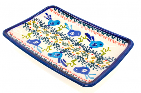 Farfurie desert, Flower Field, ceramica smaltuita, rotunda, intinsa , pictata manual, 18,3 x 12,3 cm [0]