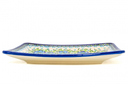 Farfurie desert, Blue Euphoria, ceramica smaltuita, dreptunghiulara, intinsa , pictata manual, 22,0 x 15,0 cm [8]