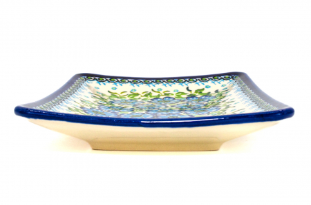 Farfurie desert, Blue Euphoria, ceramica smaltuita, dreptunghiulara, intinsa , pictata manual, 22,0 x 15,0 cm [7]