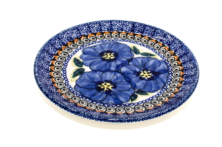 Farfurie desert, rotunda, Hibiscus Drops, ceramica smaltuita, pictata manual, 16,0 cm [3]